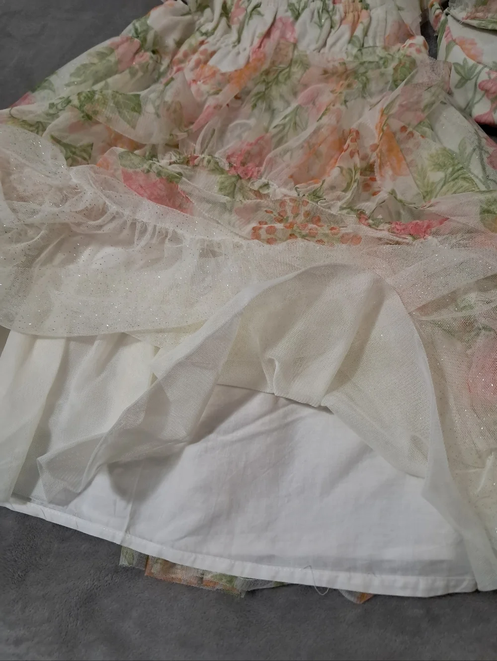 Rachel Zoe Pastel Floral Tiered Sundress Wedding Guest with Small Purse Sz. 5T